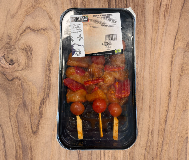 Brochettes de poulet miel épices douces x3