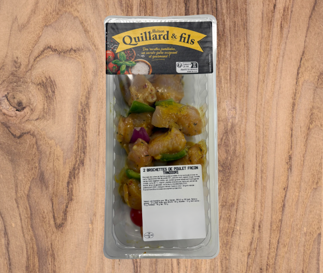 Brochettes de poulet tandoori x2