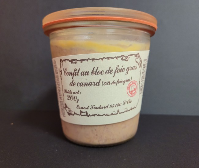 Confit de canard au foie gras - 200g