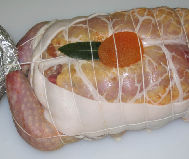 Pintade farcie aux raisins et Cognac