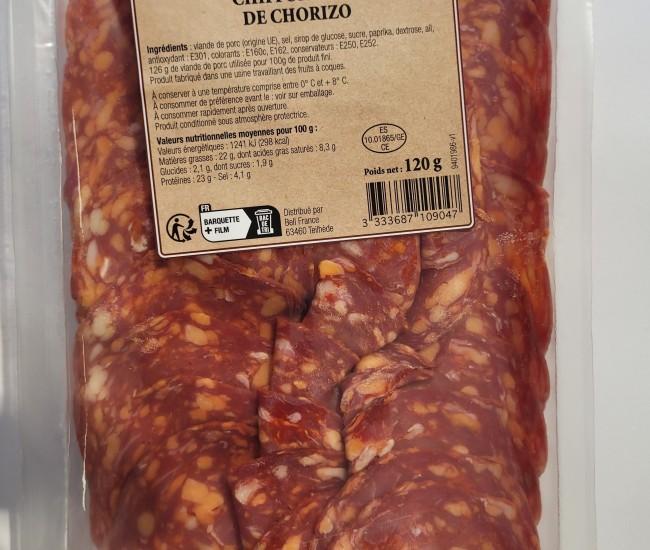 Chiffonnade de chorizo 120g