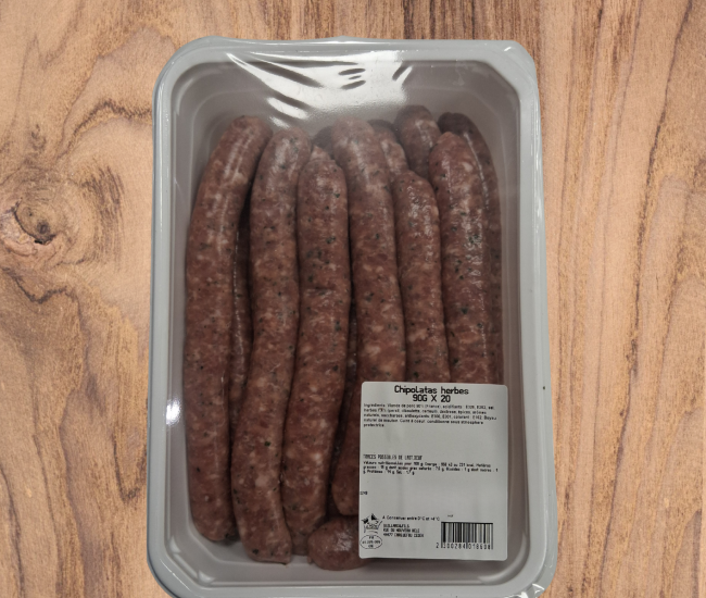 Chipolatas aux herbes 90g x 20