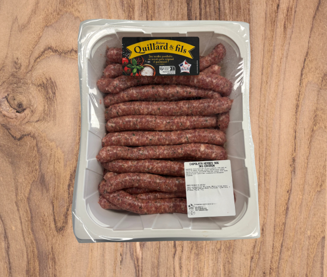 Chipolatas aux herbes 90g x 33 