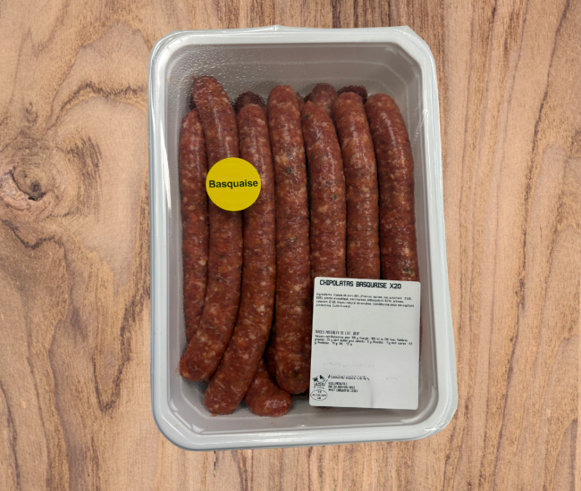 Chipolatas basquaise 90g X 20