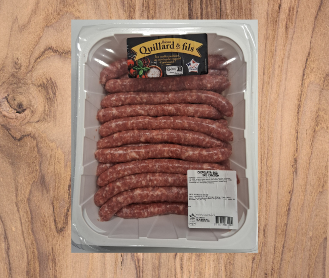 Chipolatas natures 90g x 33 