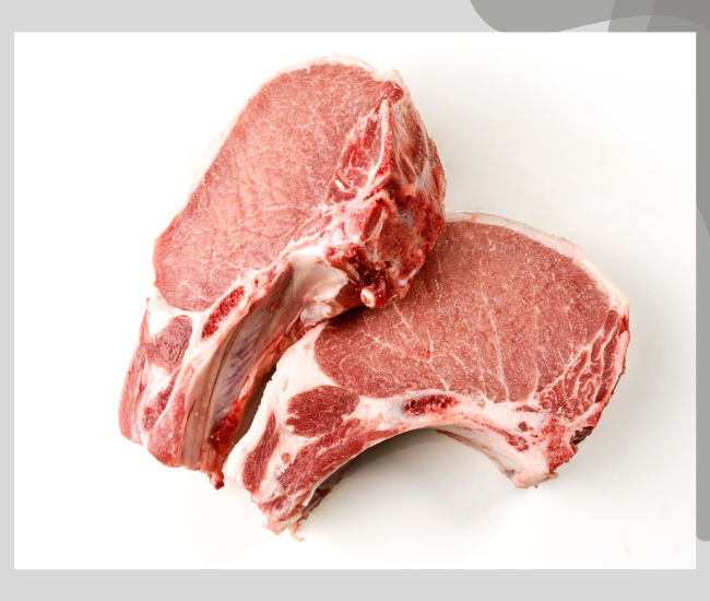 Côtes de porc échine x 2 VPF