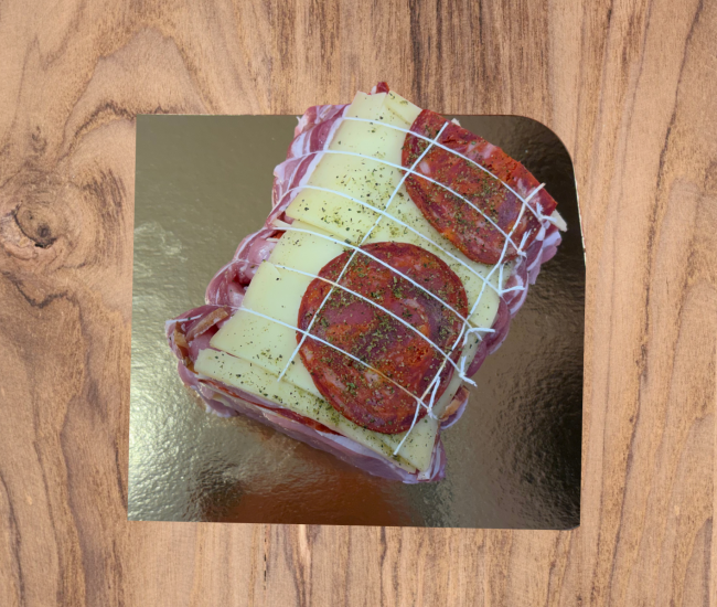 Lomo millefeuilles de porc comté chorizo