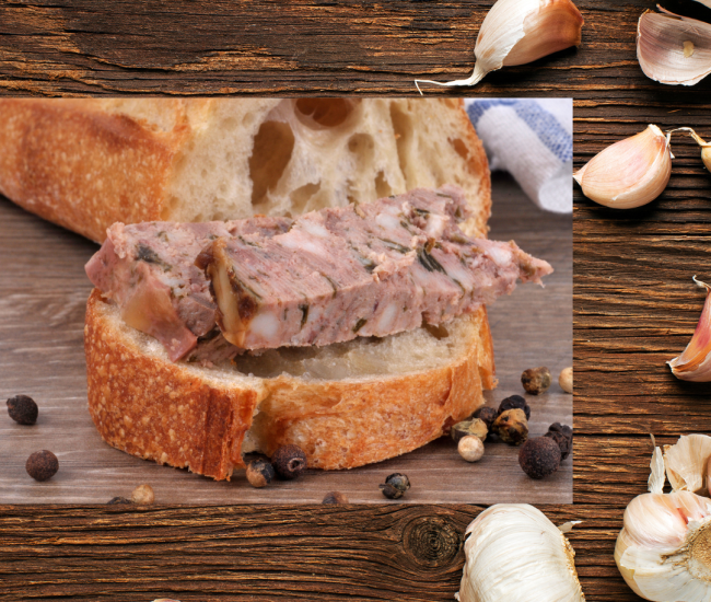 Pâté à l'ail tranche en tranche