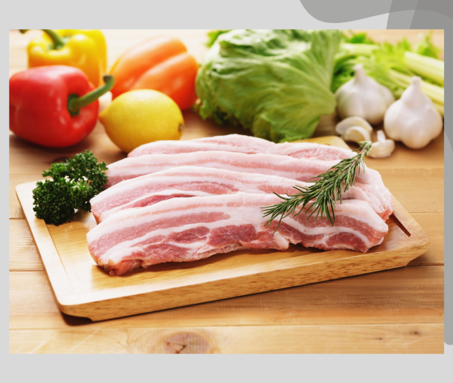 Poitrine de porc tranchée s/os x 3 