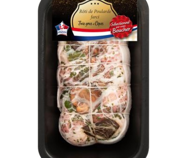 Rôti de Poularde Foie Gras Cepes x1