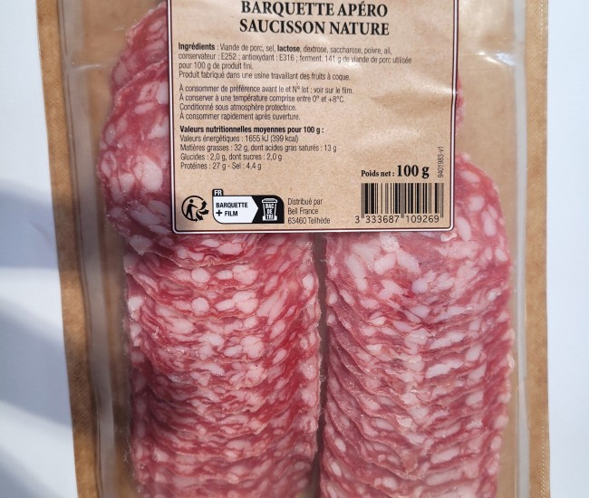 Saucisson nature apéro