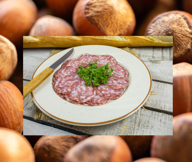 Saucisson sec aux noisettes