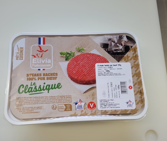 Steak haché 15% MG classique  8 x 125g