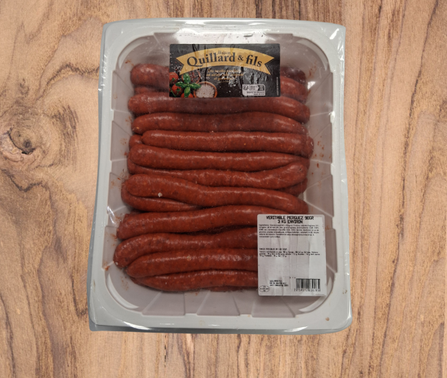 Véritable merguez bœuf/agneau 90g x 33