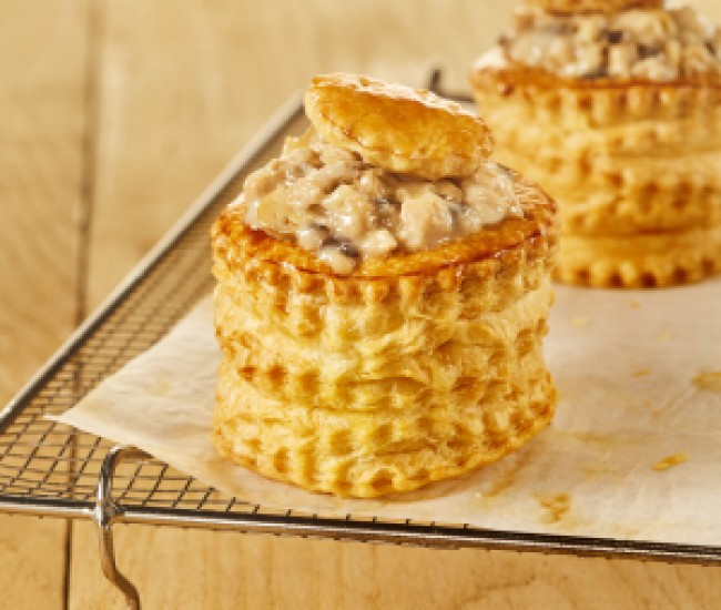 Vol au vent au ris de veau cuisiné au porto